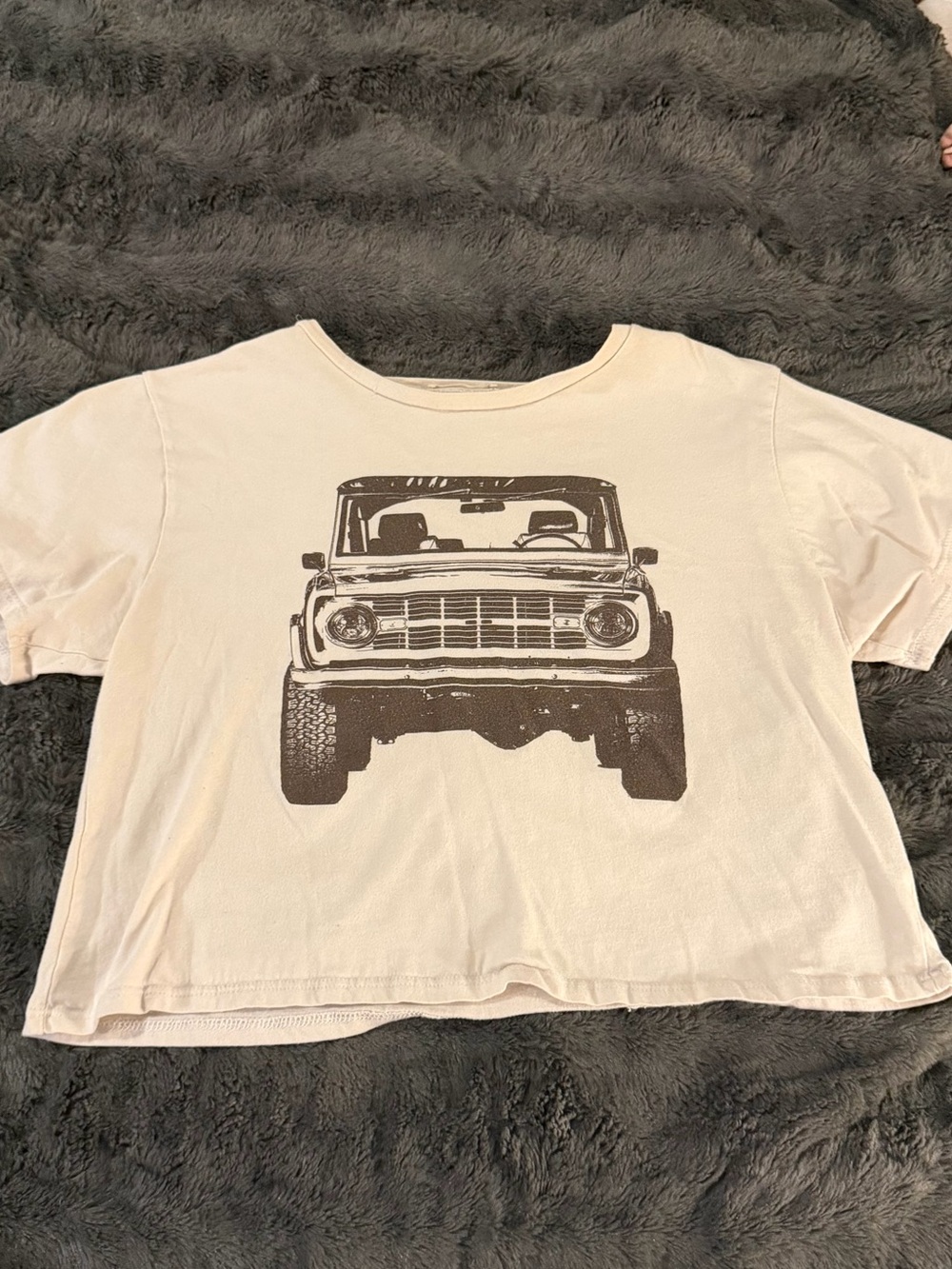 Cream Bronco Crop Top